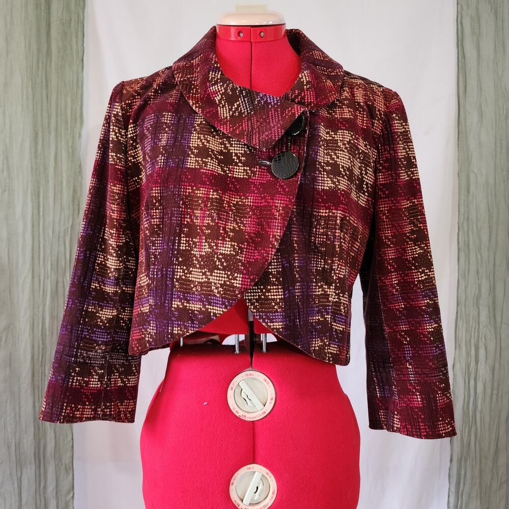 Becky & Max Brown Red Maroon  Bolero Short Blazer Woman's Jacket Size 4